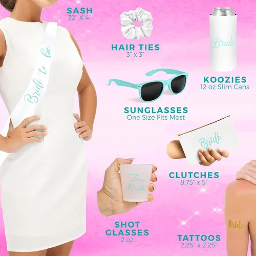 Miniatura 4 de Kit de 56 piezas de regalos para despedida de soltera, regalos de propuesta de dama de honor y accesorios para novias Decoraciones de novia