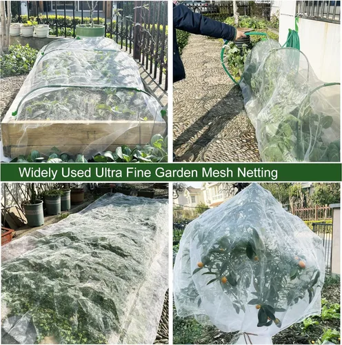 Miniatura 3 de Red de jardín para cama elevada de 10 x 26 pies, cubiertas de malla para plantas, red para pájaros para protección del jardín, barrera de red