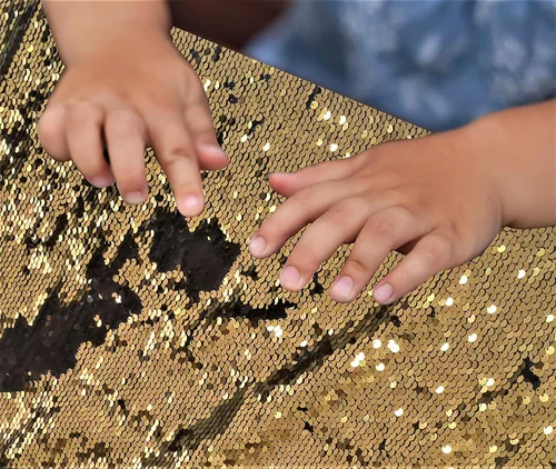 Miniatura 37 de Tela de lentejuelas reversible para pared sensorial para niños, lentejuelas grandes de 0.5 cm para grafiti sensorial para niños pequeños