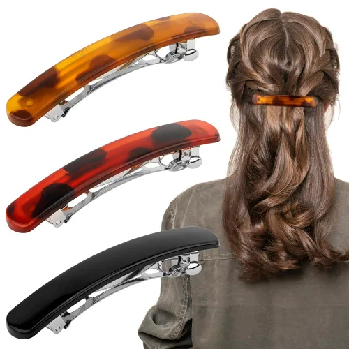 Miniatura 8 de ATODEN Pinzas para el cabello, 4 pasadores franceses mate neutros para cabello fino y fino, horquillas para el cabello y accesorios para mujeres