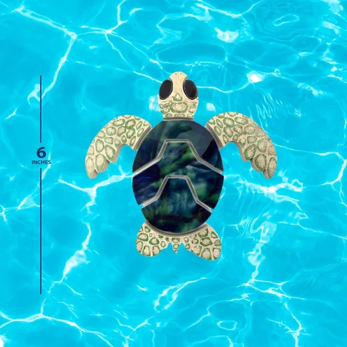 Miniatura 2 de Aquatic Custom Tile Mosaico de porcelana verde de tortuga marina para piscina, mosaico submarino, mosaicos decorativos para la parte inferior