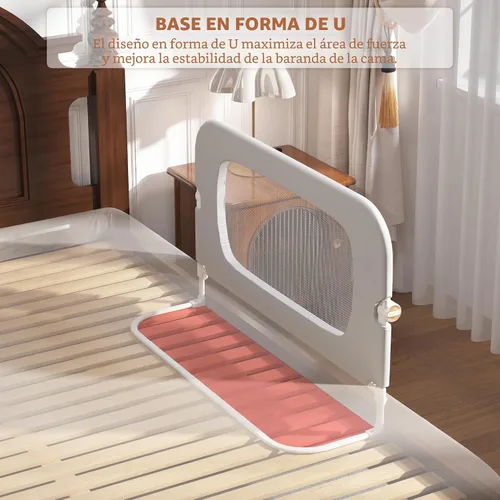 Miniatura 6 de FigTime Baranda de cama para niños pequeños, protector de baranda de cama de bebé para niños, barandas de cama para niños pequeños con ajuste de Gris
