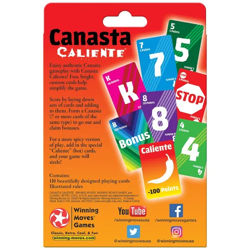 Miniatura 3 de Winning Moves Canasta Caliente Juego de cartas, el clásico juego de cartas latino, para 2-6 jugadores, a partir de 8 años Latin Styled Rummy Card