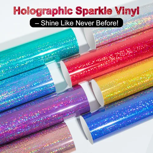 Miniatura 2 de TECKWRAP Vinilo adhesivo permanente cromado holográfico rojo brillante, 1 x 5 pies