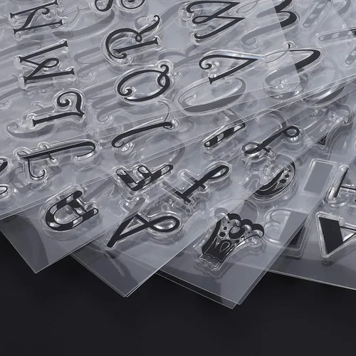 Miniatura 6 de TOPINCN Sello transparente para decoración de TPR, 8 uds, sello de decoración transparente, dibujo de bricolaje, álbum de recortes, cuenta de mano
