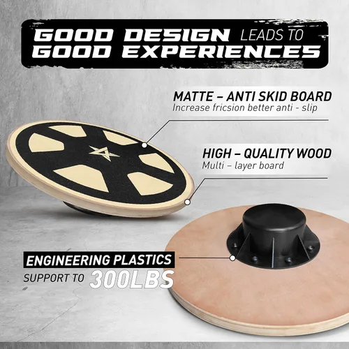 Miniatura 5 de Yes4All Versatile Wooden Wobble Balance Board, Balance Trainer for Mobility Training, Standing Desk, Core Training, Exercise Balance Stability A.