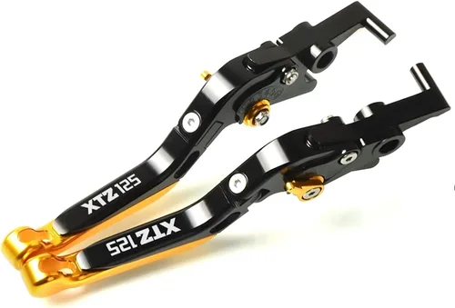 Miniatura 7 de Para Yamaha XTZ125 XTZ 125 2014 2015 2016 2017 2018 Palancas de motocicleta CNC Moto ajustable plegable extensible freno embrague palancas palanca