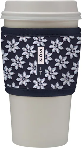 Miniatura 90 de Sok It HotSok Coffee & Tea - Funda de neopreno con aislamiento reutilizable (floral abstracto)