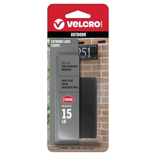 Miniatura 9 de VELCRO Brand Extreme Lock - Cuadrados de montaje con adhesivo 16 juegos, 1 pulgada Fija electrónicos, iluminación o señalización al aire libre