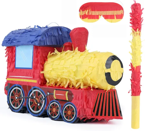 Miniatura 31 de Paquete de piñata de baloncesto de Birchio con venda y bate (13 x 13 x 4 Pulgadas), piñata de balón de fútbol para fiesta de cumpleaños de niños
