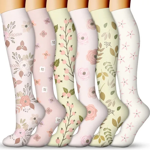 Miniatura 28 de Calcetines de compresión para mujeres y hombres 15-20 mmHg, mejores para uso médico, enfermería, para correr, atletismo, varices, viajes