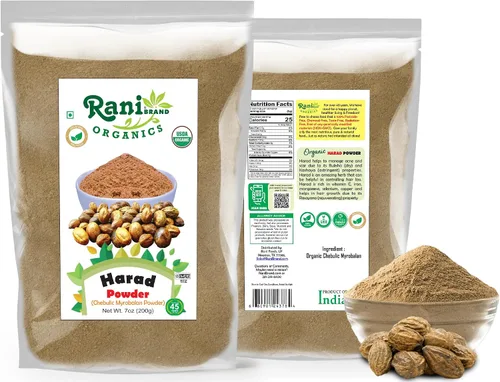 Miniatura 7 de Rani - Polvo orgánico Harad (polvo de mirobalan chebulic), 7 onzas, totalmente natural, sin color, apto para gluten, vegano, sin OMG, kosher, sin