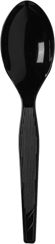Miniatura 4 de Dixie Grab'n Go Cubiertos envueltos, cucharaditas, negro, 90 por caja, mediano