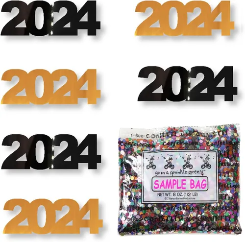 Miniatura 56 de Confetti Year 2024 Negro, Azul Royal Combo - 2 bolsas de media onza (1 oz)