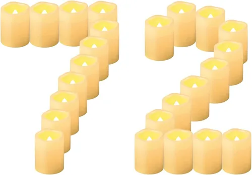 Miniatura 10 de 4 piezas de luces LED para calabaza de Halloween con temporizador y control remoto, luz naranja Jack-O-Linterna operada con pilas para decoración
