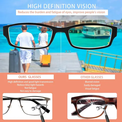 Miniatura 6 de JOSCHOO Paquete de 6 gafas de lectura para computadora para hombres y mujeres con bisagras de resorte cómodas para lectores de hombres y mujeres