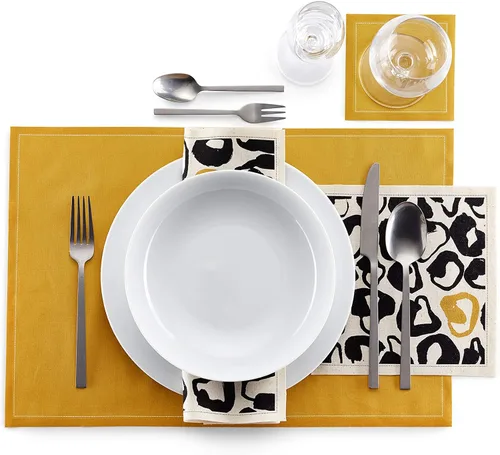 Miniatura 3 de MY DRAP Formal Food - Servilleta de almuerzo de algodón reciclado, estampado animal, 12 unidades por rollo