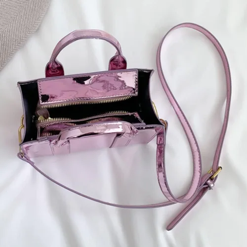 Miniatura 6 de JQWYGB The Tote Bag for Women - Lindas bolsas de mano pequeñas y brillantes de cuero cruzado