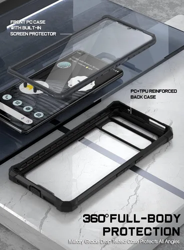 Miniatura 3 de Poetic Guardian - Funda compatible con Pixel 7 Pro 5G, protector de pantalla integrado que funciona con identificación de huellas dactilares