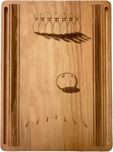 Miniatura 26 de Creative Gifts International Après - Tabla de madera de esquí Tabla de servir de 10 x 15 pulgadas Plato de madera para cortar y servir Caja