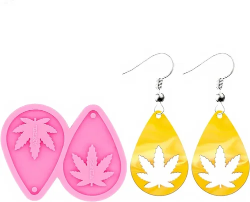 Miniatura 21 de Molde de resina en forma de lágrima para aretes, moldes de joyería de resina de silicona, moldes de fundición de resina epoxi para mujeres, aretes