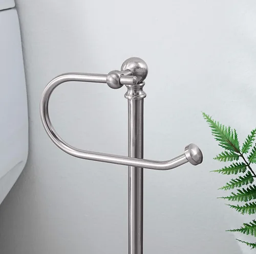 Miniatura 4 de Soporte para rollos de papel higiénico SunnyPoint clásico para baño de pie libre Cepillo Cromo