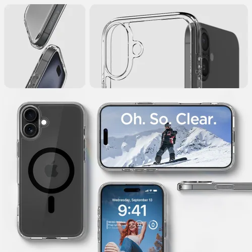 Miniatura 221 de Spigen Funda para iPhone 13 Mini, ultra híbrida MagFit [antiamarilleo] [compatible con Magsafe] - Transparente