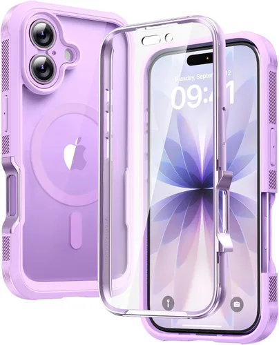 Miniatura 91 de Diaclara - Funda compatible con iPhone 11, carcasa resistente de cuerpo completo con protector de pantalla integrado sensible al tacto y Transparente