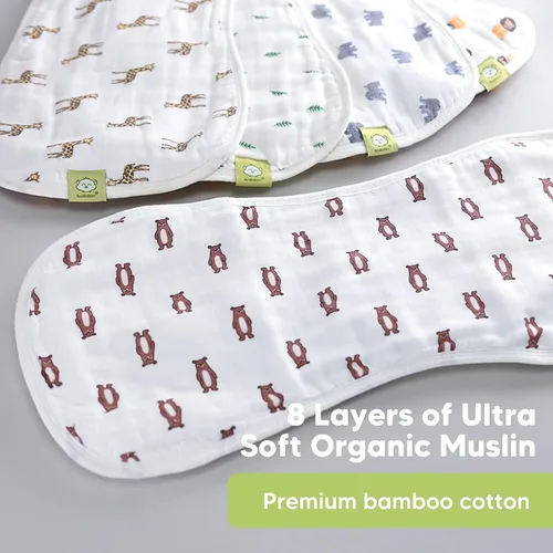 Miniatura 4 de KeaBabies Paquete de 5 paños de muselina para eructos y organizador de pañales para bebé, esencial para recién nacidos, niños, niñas, regalo