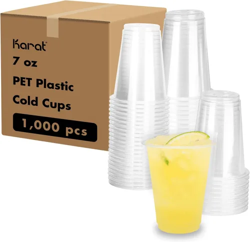 Miniatura 16 de Karat [3 oz - 2,500 ct] Vasos de plástico pequeños, vasos de enjuague bucal desechables para baño Transparente