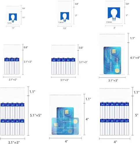 Miniatura 4 de 1000 piezas de bolsas de celofán transparentes pequeñas de 2x3 pulgadas, autoadhesivas, adhesivas, 1 mil de grosor, bolsas de OPP para joyas