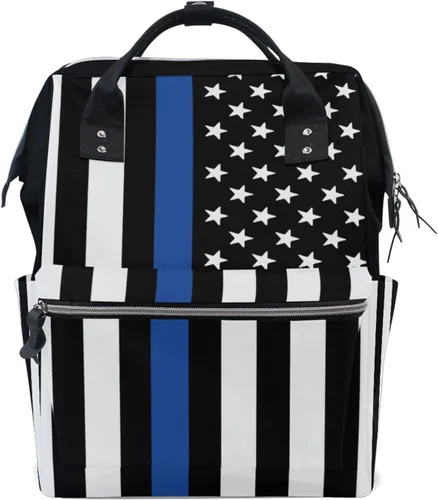 Miniatura 21 de Bolsa de pañales para bebés de gran capacidad, estilista de peluquería, tijeras de impresión duradera multifunción mochila de viaje, Alien Planeta