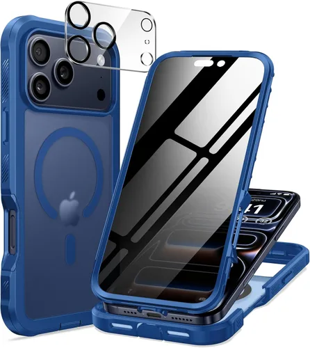 Miniatura 10 de seacosmo para iPhone Air Funda, Carcasa Completa con Protector de Privacidad de Vidrio Templado 9H Integrado y Protector de Lente de Cámara