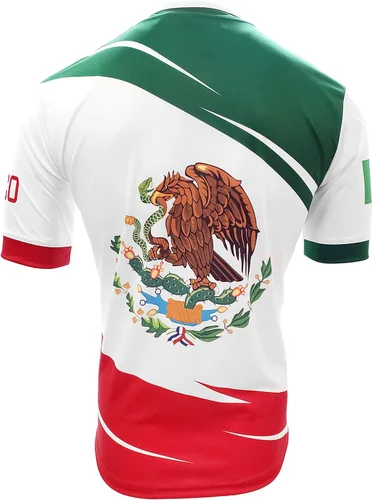 Miniatura 4 de Arza Mexico Fan Jersey para Niños Color Blanco, Rojo, Verde 100% Poliéster