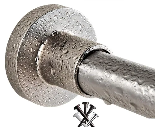 Miniatura 10 de BRIOFOX Barra de cortina de ducha 43 a 73 pulgadas en negro mate, barra de tensión con resorte antióxido y antideslizante para ventana o baño, acero