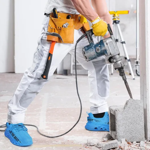 Miniatura 31 de Furuian - Tenis con punta de acero para hombres y mujeres, zapatos de seguridad ligeros, cómodos, a prueba de pinchazos, zapatos de trabajo
