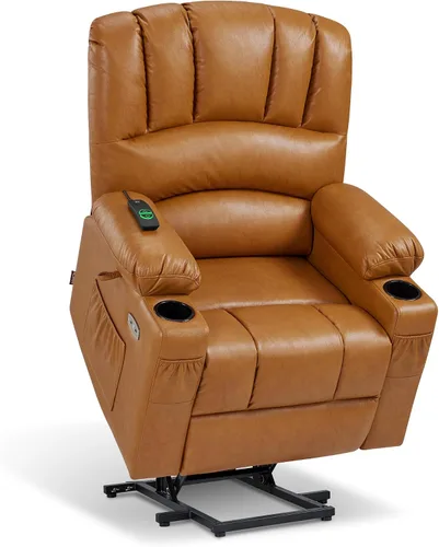 Miniatura 26 de MCombo Silla reclinable de elevación eléctrica extragrande para ancianos, silla elevadora con calor y masaje, reclinable para personas grandes