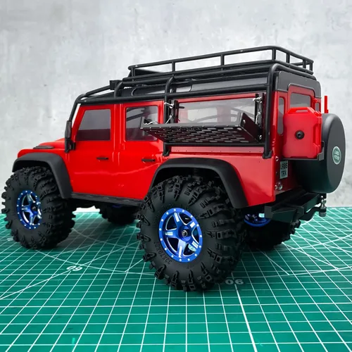 Miniatura 9 de Juego de 4 neumáticos de 1.0 pulgadas, neumáticos para terreno de barro de 2.520 x 0.945 in, de goma suave, compatibles con TRX4M AX24 Axial SCX24