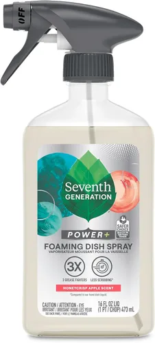 Miniatura 12 de Seventh Generation Espray Espumoso para Platos, 3X Luchadores contra la Grasa, Sin Fragancia ni Colorantes, 16 Fl. Oz.