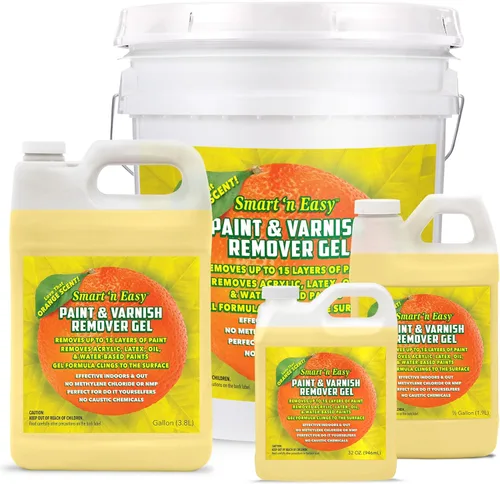 Miniatura 7 de Safe 'n Easy - Gel removedor de pintura y barniz, cítrico, retira más de 15 capas de pintura de forma segura, sin gases peligrosos, no tóxico, aroma