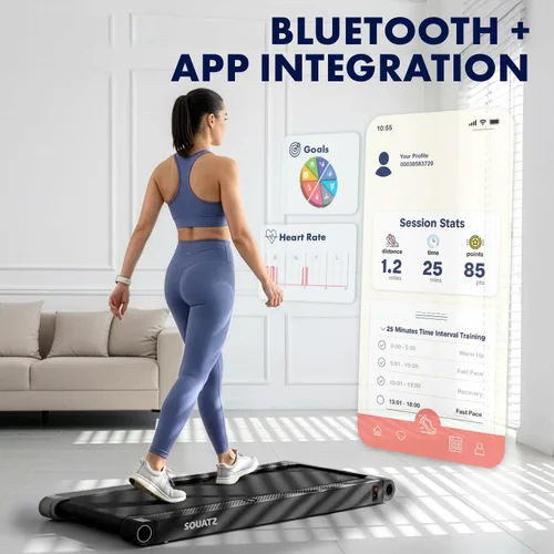 Miniatura 8 de Squatz Caminadora 2 en 1 con placas de vibración, almohadilla compacta para caminar debajo del escritorio con control remoto, pantalla LED, cinturón
