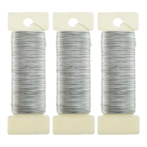 Miniatura 36 de HAHIYO Alambre Negro de Calibre 22 - 1 Rollo, 38 Yardas (115 Pies) Alambre Floral Flexible para Manualidades, Coronas de Navidad, Arreglos
