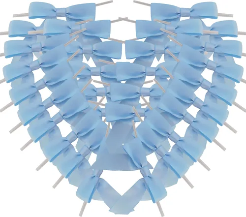 Miniatura 45 de 50 lazos de oro blanco de 3-1/2 pulgadas con lazos giratorios para envolver regalos, embalaje, decoración de Navidad (W.Gold)