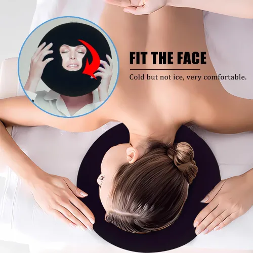 Miniatura 6 de OULIGET Almohada de masaje facial de silicona, SPA Beauty Face Relax Reposacabezas para el cuidado de la piel de salón, soporte de cabeza de viaje