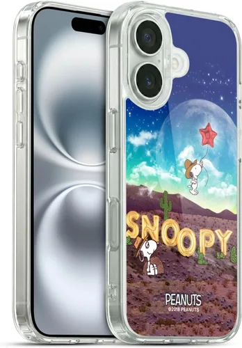 Miniatura 121 de Head Case Designs Funda de gel con licencia oficial de Peanuts Nebula Cactus Needles Snoopy Space Cowboy [protección de grado militar] compatible