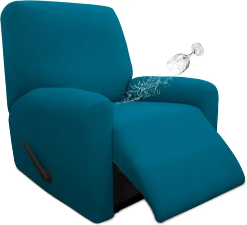 Miniatura 37 de Easy-Going Funda de sofá 100% impermeable doble de 3 piezas, elástica, suave, para perros, para sofá de 2 cojines separados, protector de muebles a