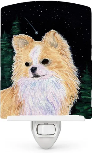 Tesoros de la Caroline Noche estrellada Chihuahua Luz, 6" x 4," Multicolor Chihuahua 08