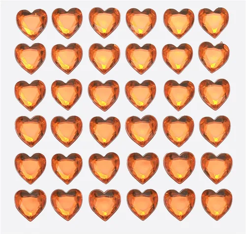 Miniatura 8 de MECCANIXITY 144 calcomanías autoadhesivas de diamantes de imitación de corazón de 0.394 pulgadas para maquillaje de San Valentín, artes y Azul