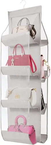 AARAINBOW 1 paquete de organizador de bolso colgante para bolso, organizador de bolsas para bolso, 8 bolsillos, armario, armario, ahorro de espacio,