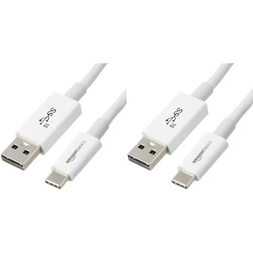 Miniatura 10 de Amazon Basics Cable de carga adaptador USB-C a USB-A 3.1 Gen 2, cargador rápido, 10 Gbps de alta velocidad, certificado USB-IF, compatible